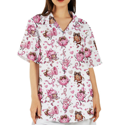 Lifestyle view of a family wearing the matching family hawaiian shirts