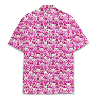 Back view of the matching family hawaiian shirts