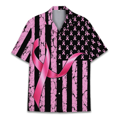 Additional front view of the pink and black flag awareness shirt