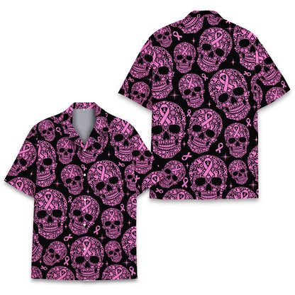 Detailed front view of the matching family hawaiian shirts