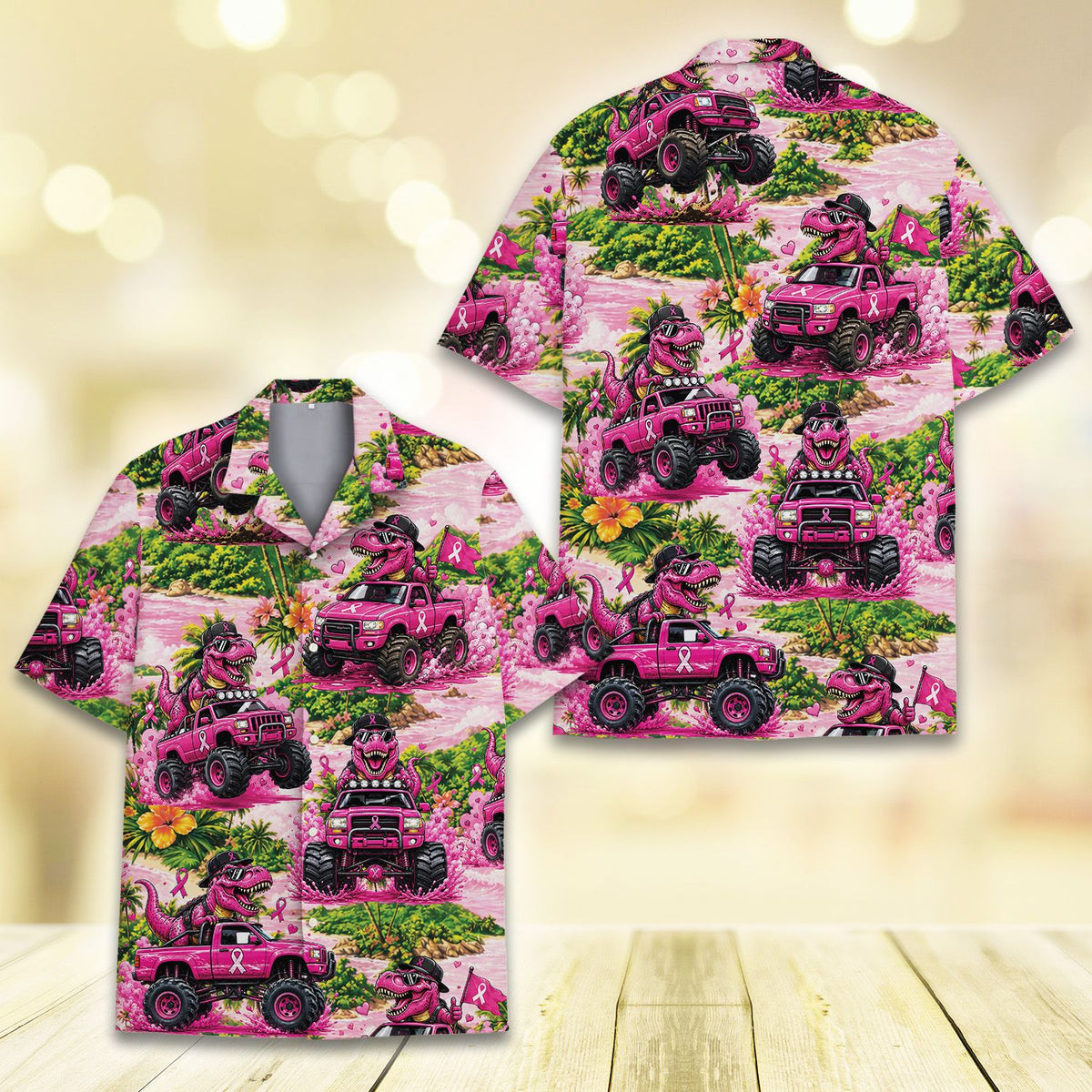 Additional front view of the matching family hawaiian shirt