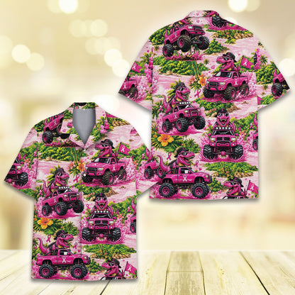 Additional front view of the matching family hawaiian shirt