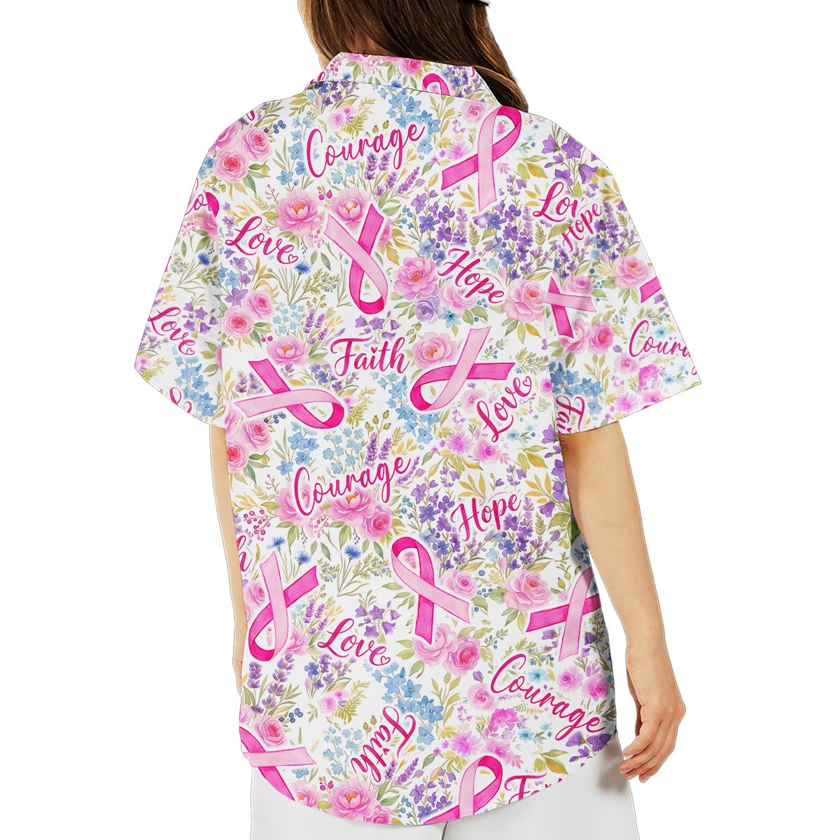 Third lifestyle image showing the matching family hawaiian shirt in a casual setting
