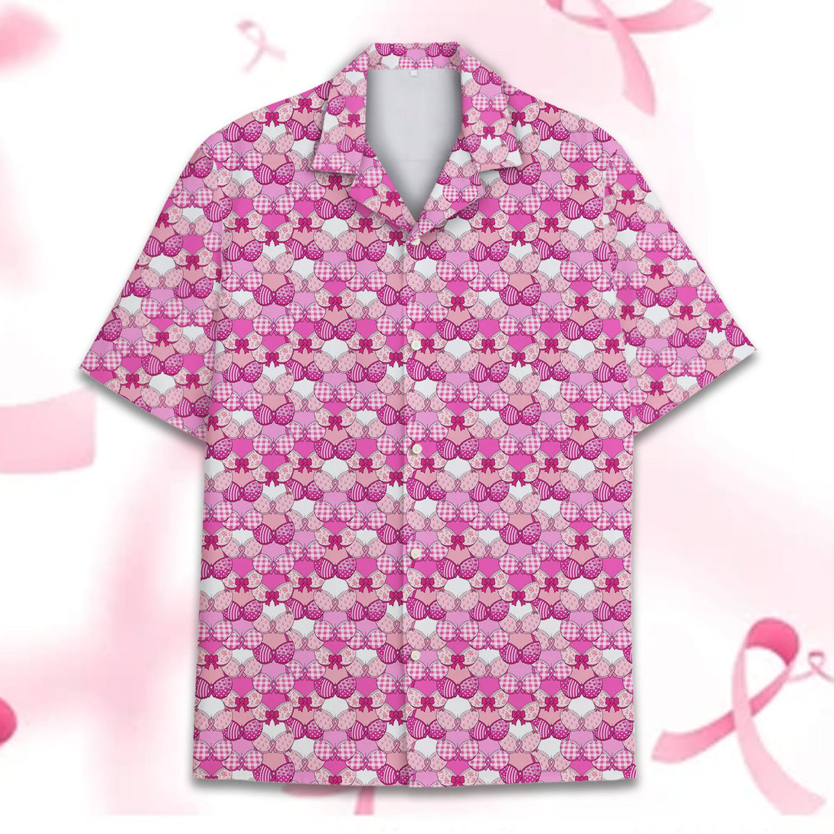 Third lifestyle view of the matching family hawaiian shirts