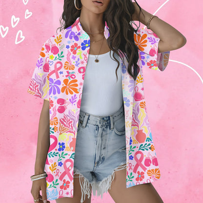 Fourth lifestyle view of the matching family hawaiian shirt