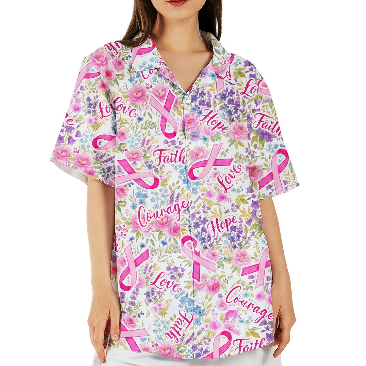 Lifestyle image showing the matching family hawaiian shirt worn casually