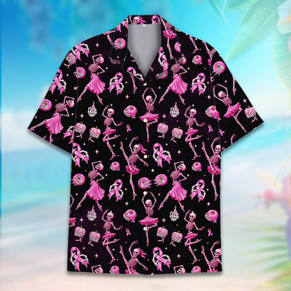 Detailed back view of the breast cancer awareness design