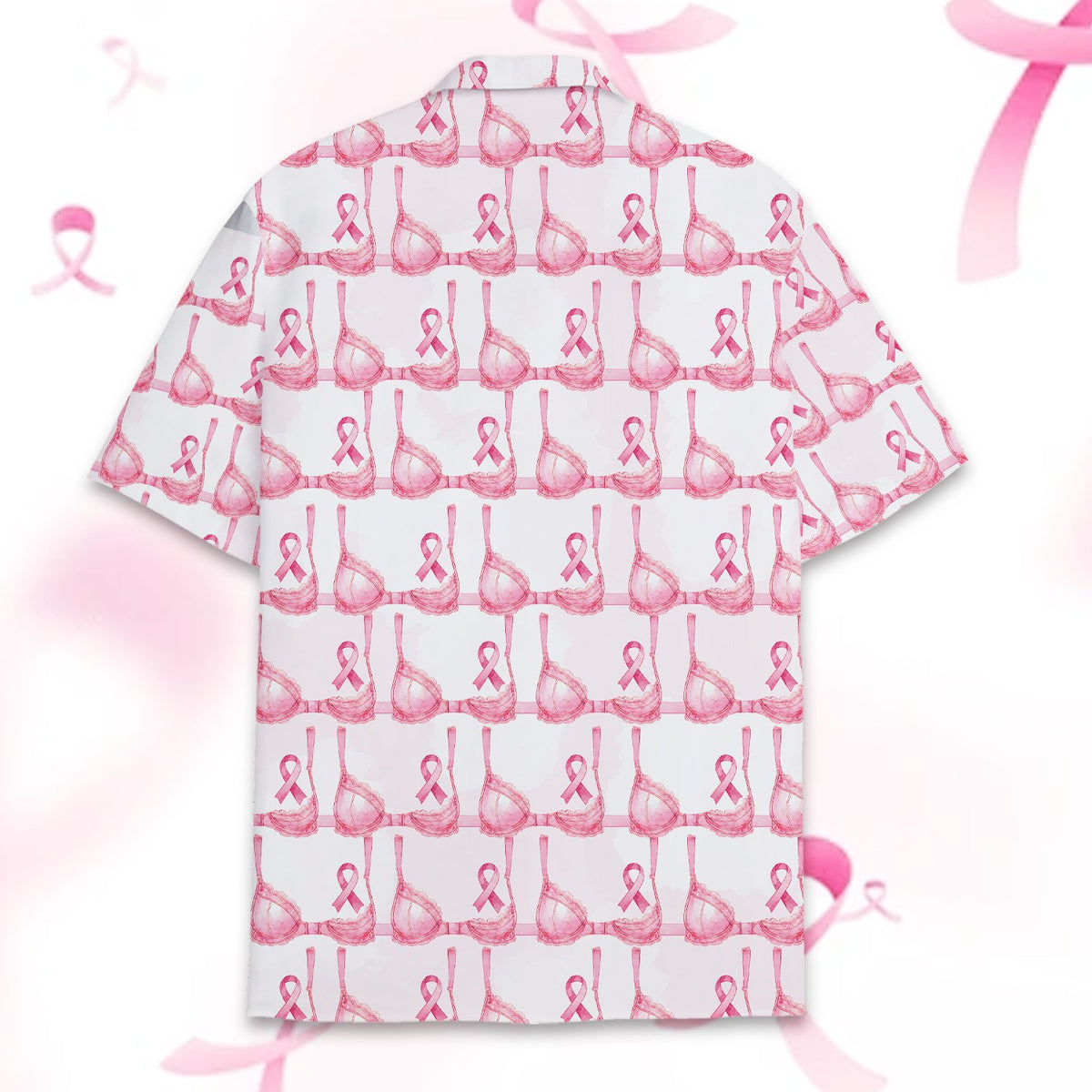 Second back view of the awareness hawaiian shirt