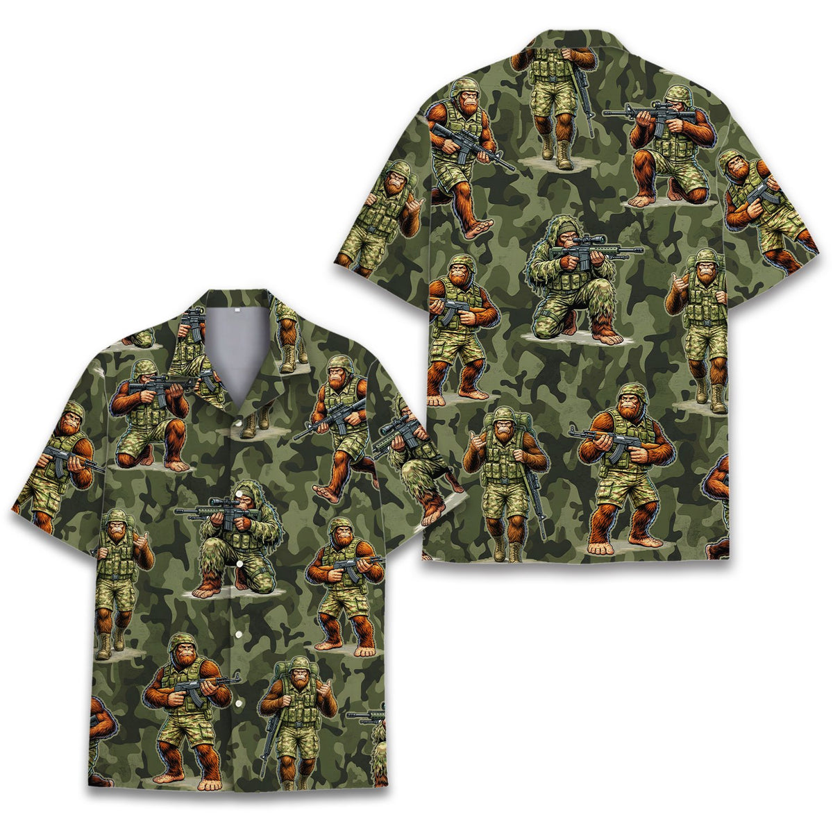 Fourth lifestyle view of the bigfoot soldier shirt