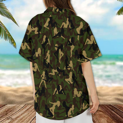 Detailed back view showing the women silhouette pattern