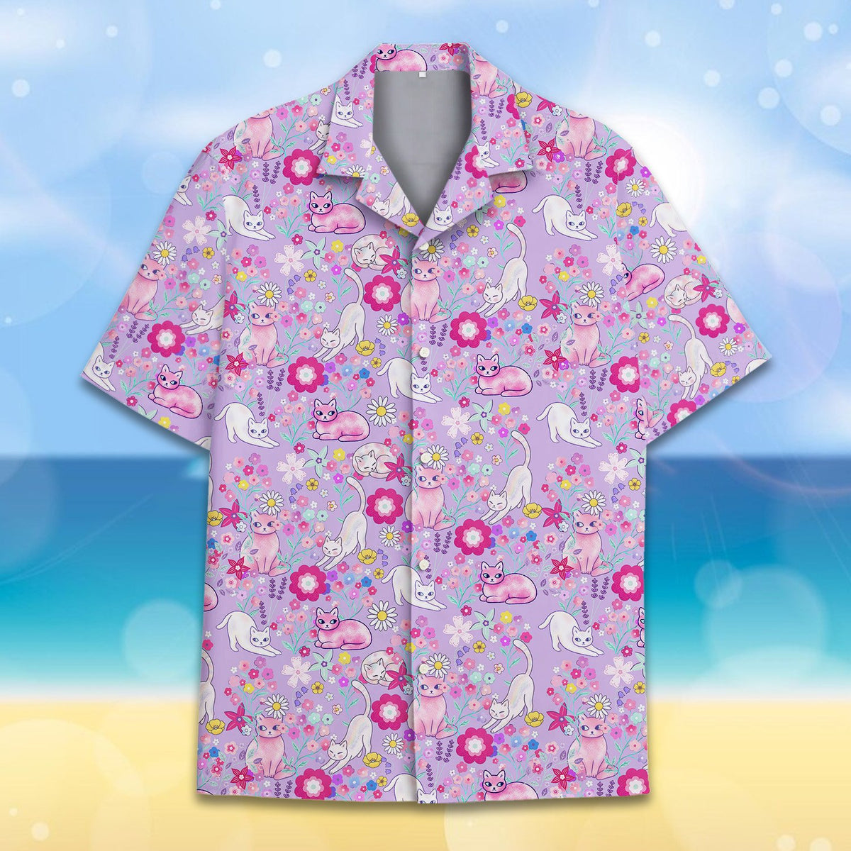 Matching family hawaiian shirt front detail view 4