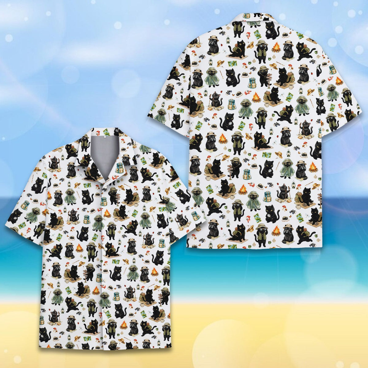 Another front view of the matching family outfit