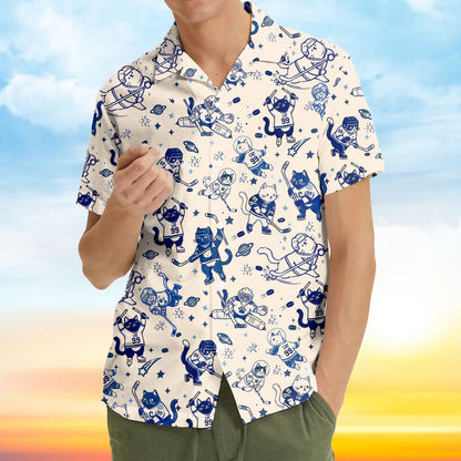 Another lifestyle shot of the family matching hawaiian shirts