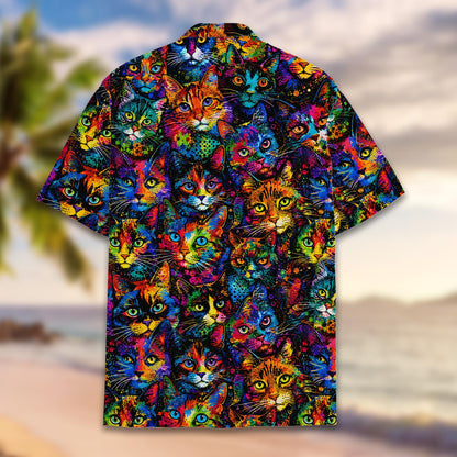 Detailed back view of the matching family hawaiian shirt