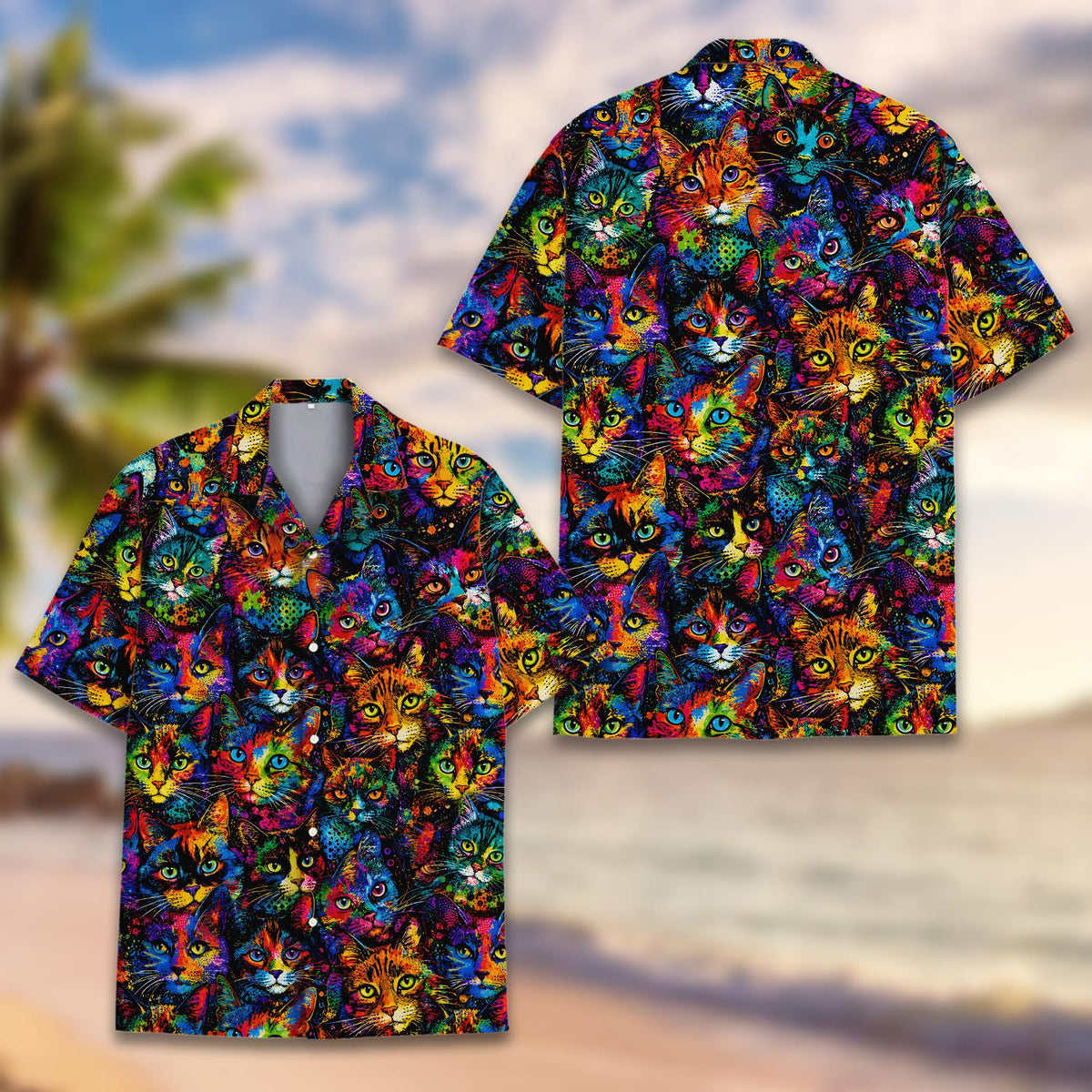 Additional front view of the matching family hawaiian shirt