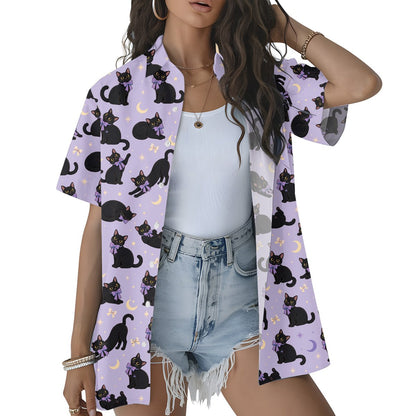 Another front view of the matching family hawaiian shirt design