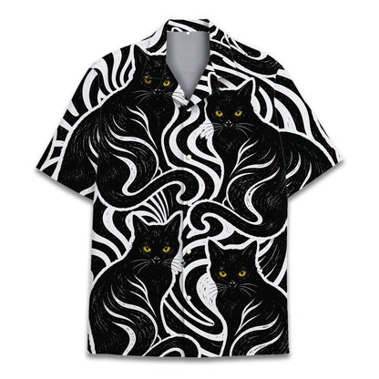 Front detail of matching family hawaiian shirts