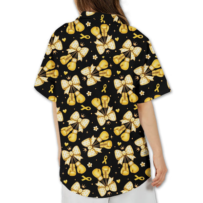 Outdoor lifestyle image featuring the black childhood hawaiian shirt