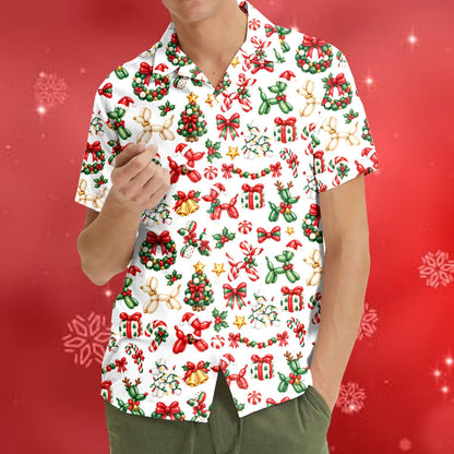 Second lifestyle view of the matching family hawaiian shirts