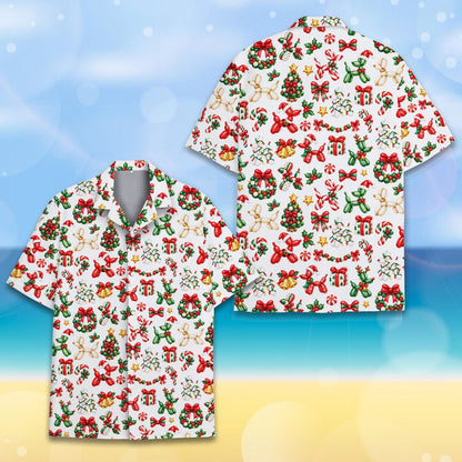 Second detailed view of the polyester matching family hawaiian shirt material