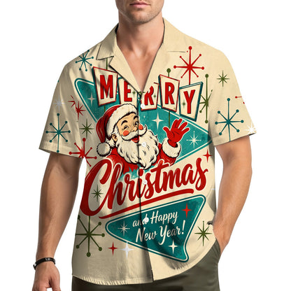 Another lifestyle view showcasing the festive matching family hawaiian shirt