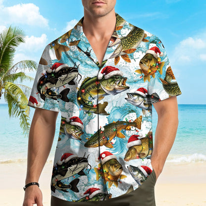 Second lifestyle view of the stoic hawaiian fishing shirt