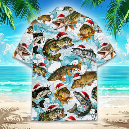 Fifth lifestyle view of the festive hawaiian shirt