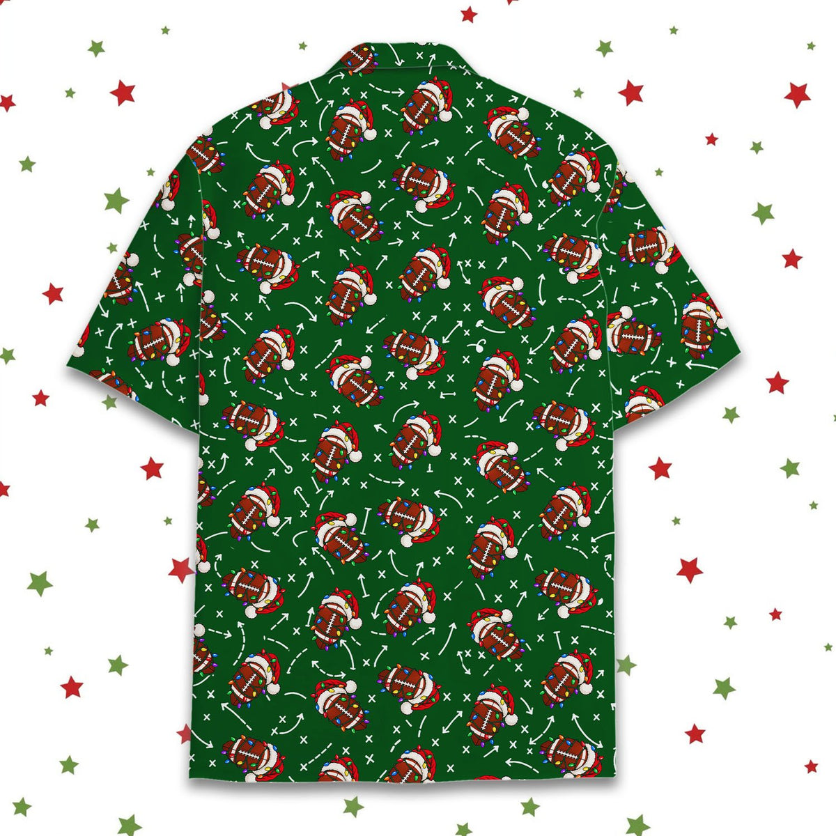 Front view showing details of the matching family hawaiian shirt
