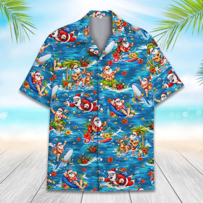 Another front view of the festive summer family matching outfit