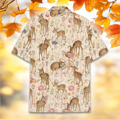Alternative back view of the christmas hawaiian shirt