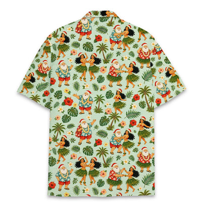 Alternative back view of the holiday hawaiian shirt