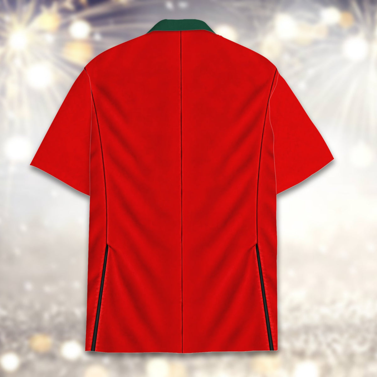 Fourth back view of the christmas hawaiian shirt