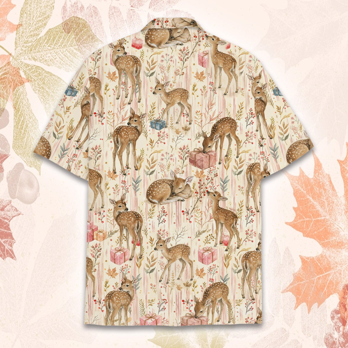 Back view of the matching family hawaiian shirt