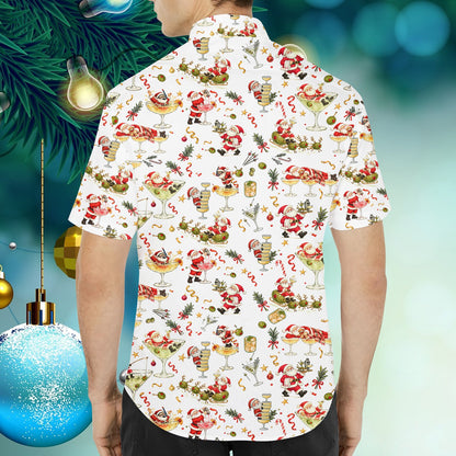 Back view of the Christmas hawaiian shirt