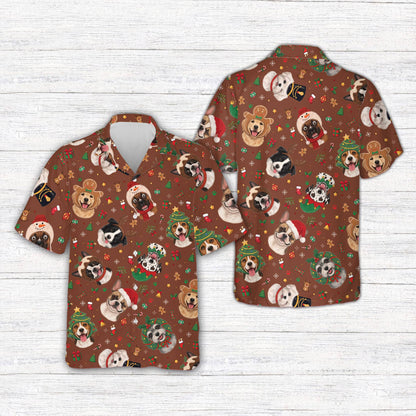 Additional front view of the matching family hawaiian shirt