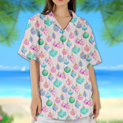Detailed front view of the matching family hawaiian shirt