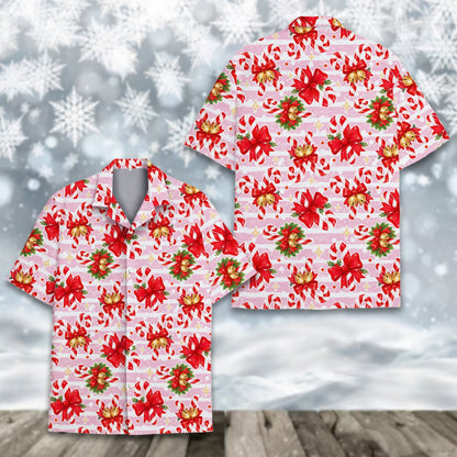 Another front view of the matching family hawaiian shirt