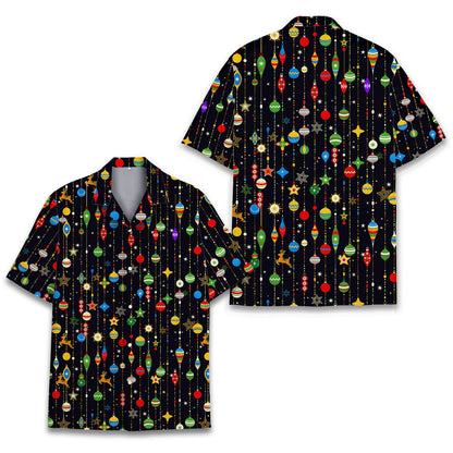 Detailed front view of the matching family hawaiian shirt design