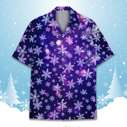 Matching family hawaiian shirts multicolor christmas front group view
