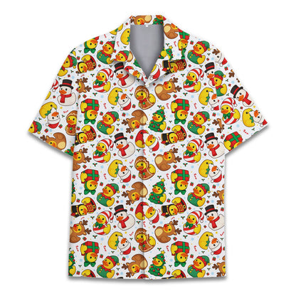 Alternative front view showing the festive duck pattern