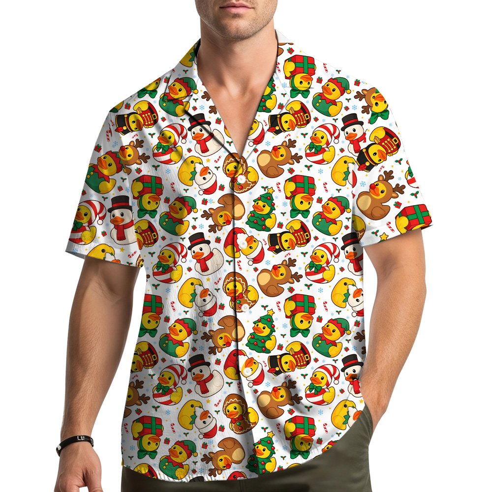 Front view of the matching holiday shirt
