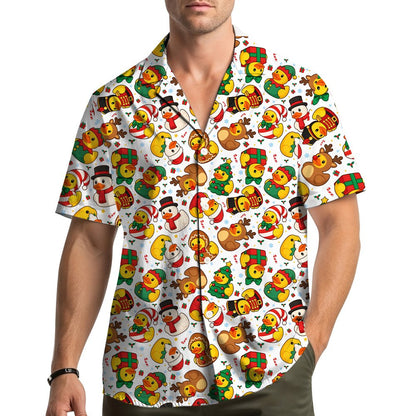 Front view of the matching holiday shirt