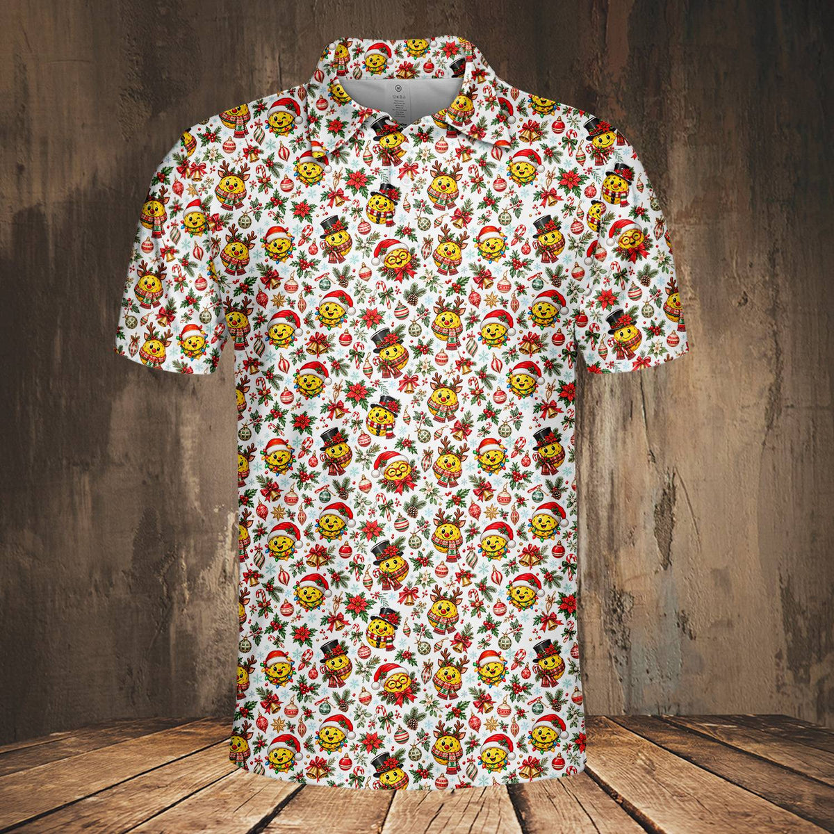 Final front view of the matching family hawaiian shirt