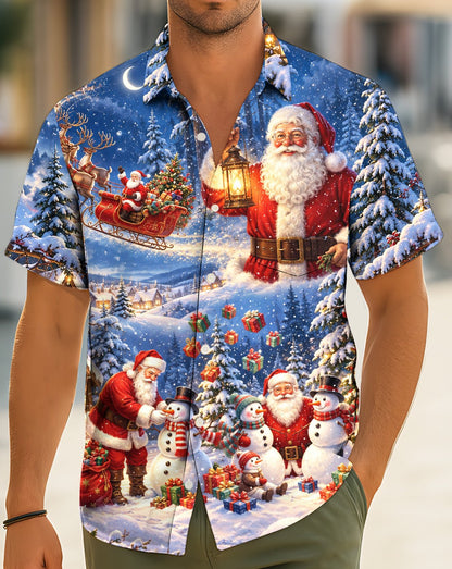 Second lifestyle view showing the holiday hawaiian shirt