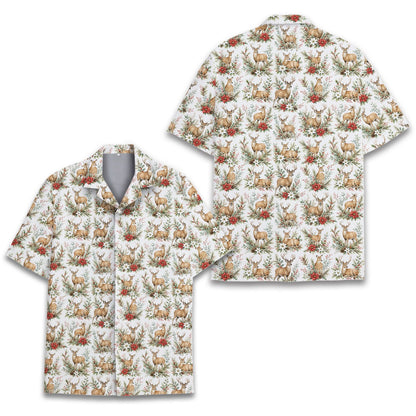 Final lifestyle view of the holiday hawaiian shirt