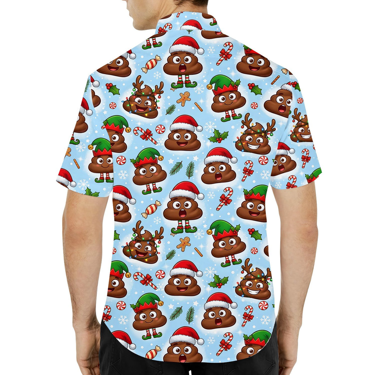 Lifestyle view emphasizing the festive holiday pattern