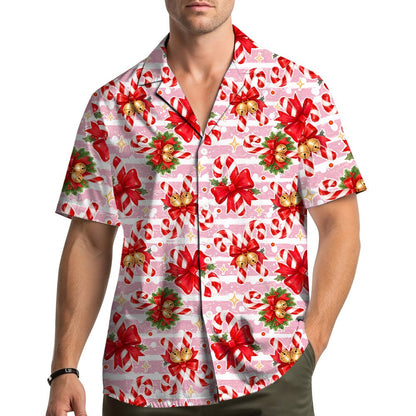 Lifestyle view of a group wearing matching family hawaiian shirts