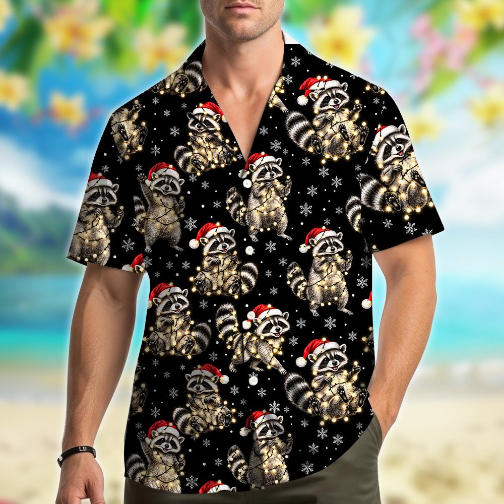 Christmas hawaiian shirt womens, folded view