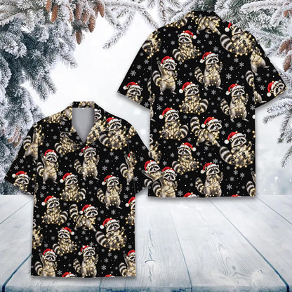 Christmas hawaiian shirt womens, fabric detail view