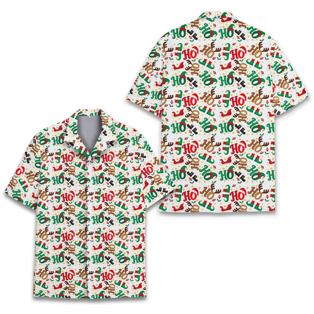 Flat lay or other view of the holiday hawaiian shirt